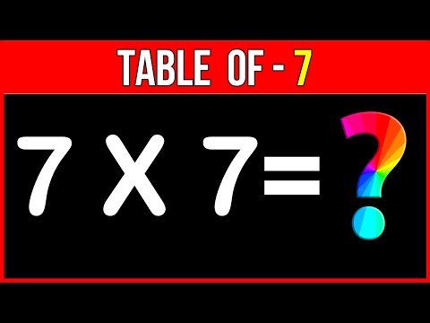 Table of 7 | Multiplication Tables for Kids | Math Tables