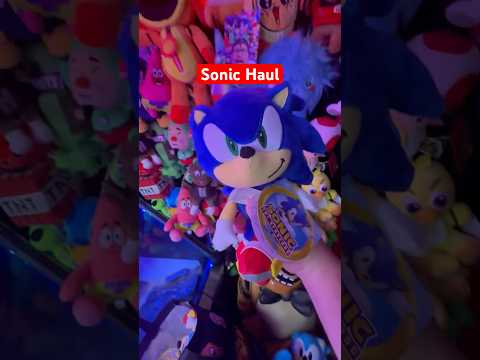 Sonic Plush Haul 😧 #shorts #clawmachine #arcade #sonic #sonicthehedgehog #fnaf