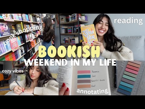 Doing book stuff📚🧸💛 reading, annotating + book shopping 📖