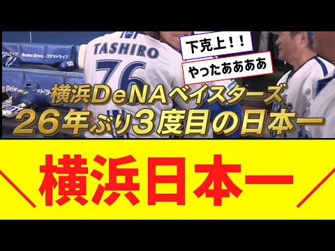 【日本S】横浜DeNA、４連勝で１９９８年以来２６年ぶり日本一！！！！！【なんJ反応】