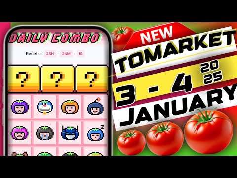 tomarket app daily combo 3-4 January | tomarket secret combo today | tomarket combo today #tomarket