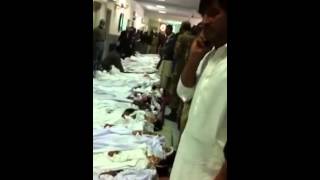 Dead bodies of 132 Children killed in Peshawar Attack by TTP