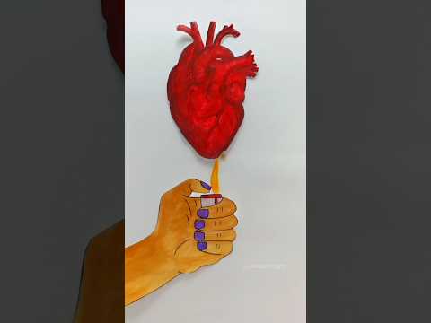 Burning heart 🫀🔥 #shorts #jyotiartandcraft #deep #art #youtubeshorts #trending #heart #craft#drawing