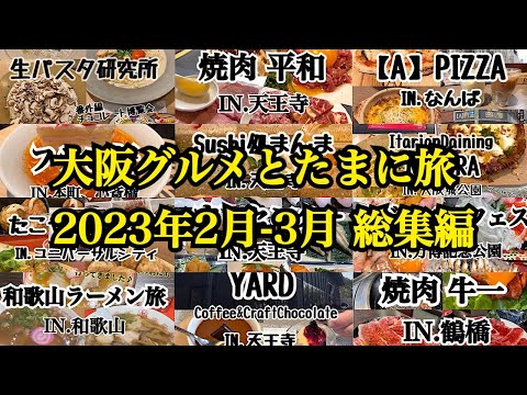 【総集編】大阪グルメとたまに旅の2023年2月-3月の総集編〜♪