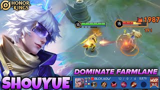 DOMINATE FARMLANE USING SHOUYUE 🔥 - HONOR OF KINGS