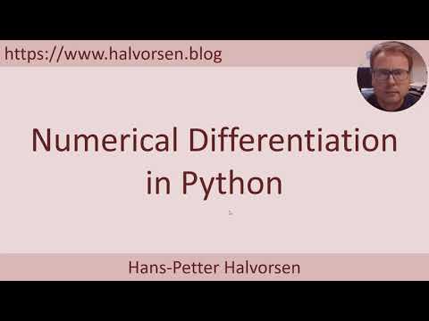 Numerical Differentiation in Python