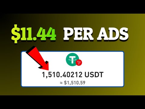 Earn $11.44 PER AD | Usdt Earning Site 2024 | New Usdt Website