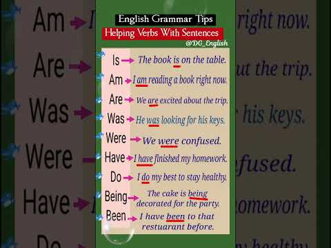 Helping Verbs With Sentences - English Grammar Tips | Boost Your English Grammar