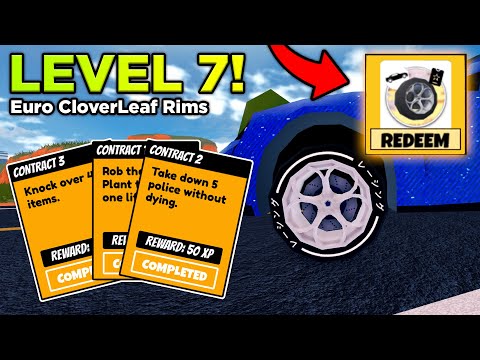 The Season 17, Level 7 Euro CloverLeaf Rims Preview in Roblox Jailbreak