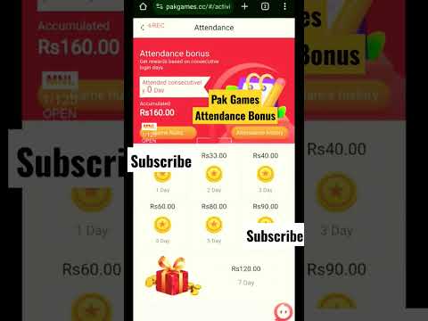 Pak Games Attendance Bonus | New Tricks | Real Earning App #pakgames #onlineearningapp2024 #earning