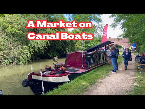 Canal Boat Floating Market at Foxton Locks