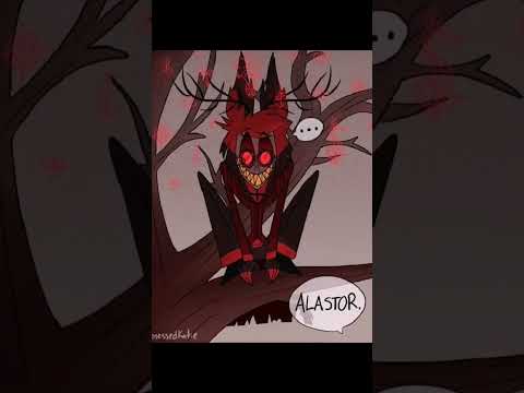 Alastor is scared of a dog and Charlie tries to help #hazbinhotel #shorts