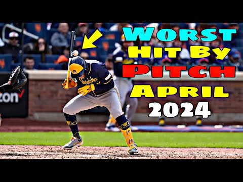 MLB | Hit By Pitch April 2024