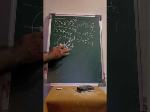 # No need to mug up value of Sin & Cos # Use Pythagoras theorem & circle with radius as unit 1 #