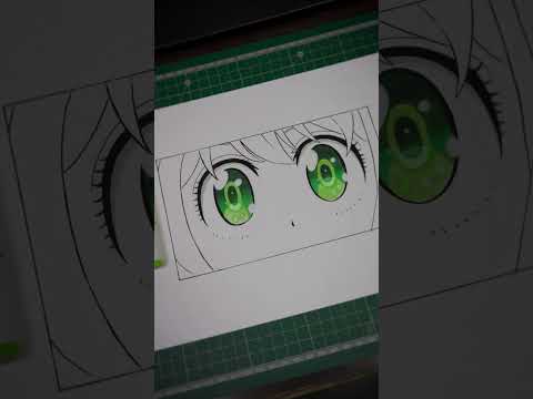 Drawing Anya Forger💕 Eyes [4k UHD] 💕#shorts #satisfyingart 🥰