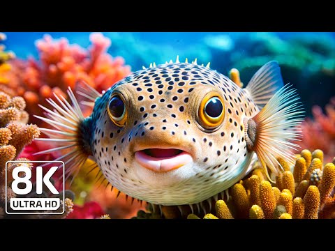 Ocean Treasures 8K - Stunning Marine Life and Peaceful Sounds of the Sea