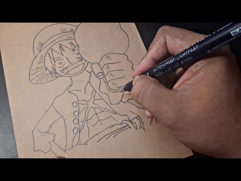 🔴 Drawing Luffy san ( Selamat Malam ) 😊