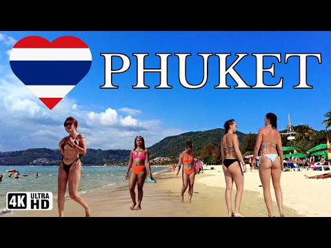 [4K] 🇹🇭 Relaxing Walk in Patong Beach | Phuket Thailand | Full Walking Tour 2023