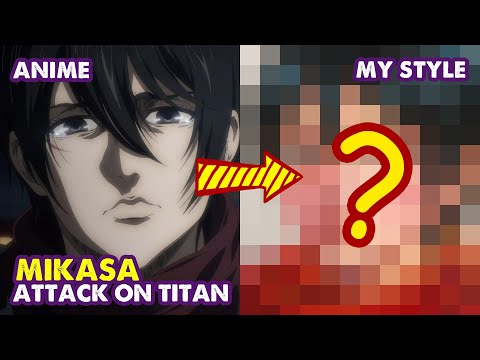 How To Draw Mikasa Ackerman from AttackOfTitan | Huta Chan