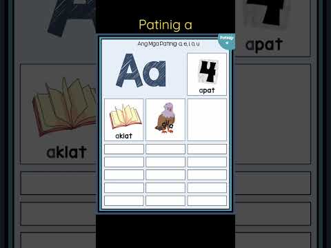 Patinig a-Letrang Aa #patinig #vowels #pagbasa #kindergarten