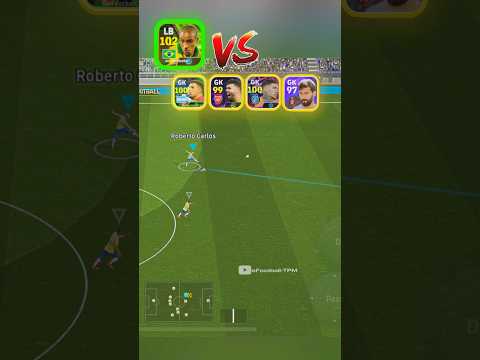 🫡Roberto Carlos Vs Top 5 Goalkeeper In Premier League | #efootball2025  #efootball  #pes  #shorts