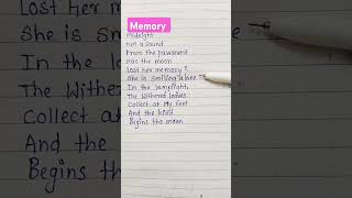 Learn English Through Song :Memory with Lucy Thomas#shorts#englishsong #memories#learnenglish#lyrics