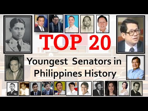 TOP 20 YOUNGEST SENATORS IN PHILIPPINES HISTORY