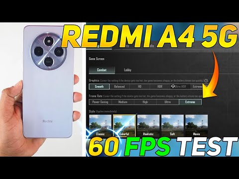 REDMI A4 5G BGMI 60 FPS TEST | SD 4S GEN 2 PROCESSOR 🤡🤡