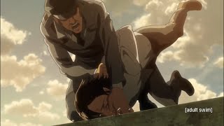 Kruger stopping Grisha from spilling information | Eren cries that his Step Mom ate his Mom Eng Dub