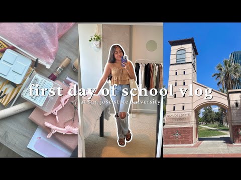 a first day of school vlog *college senior year edition* | san jose state university