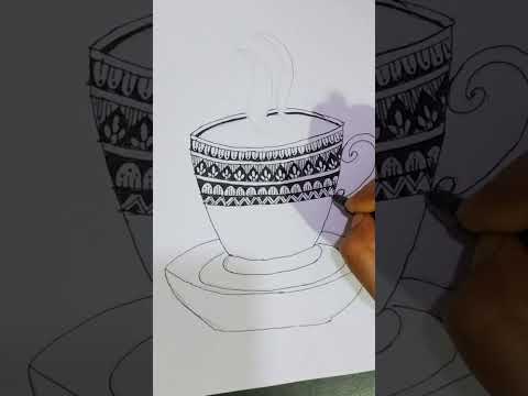 tea cup mandala art... #mandalarts #shortsfeed #mandalaart #youtubeshorts #shorts #shortvideo