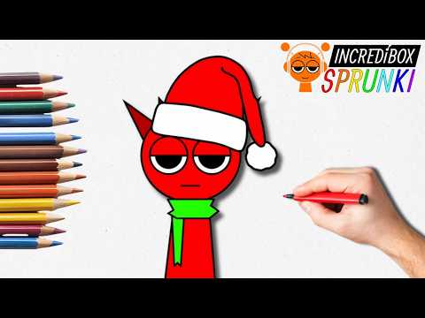 🎨 How to Draw Red Christmas 🎅 | INCREDIBOX SPRUNKI Holiday Art Tutorial