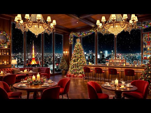 Relaxing Christmas Jazz in Cozy Bar Ambience ~ Saxophone Holiday Music for Happy Mood