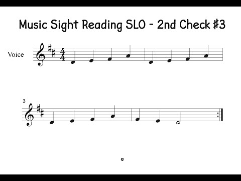 Music Sight Reading SLO   2 Check #3