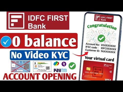 without kyc | idfc zero balance account opening | idfc first bank zero balance account opening |