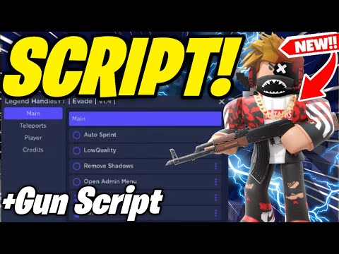 Roblox Evade Script Hack PASTEBIN 2022 | AUTO SPRINT + GOD MODE + GUN HACKS