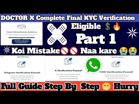 Doctor X Complete verification code || Doctor X All step verification || Full Guide Step By Step