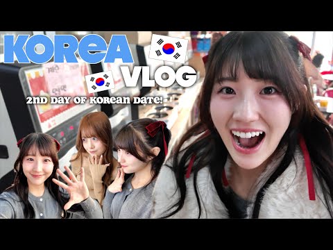 【韓国Vlog２日目】聖水でデート！プリクラ撮ったり念願の韓ラーメン！