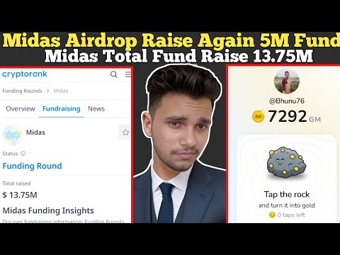 Midas Airdrop 50$ to 300$ | Midas Airdrop Raise Again 5M$ Fund | Midas Airdrop Total Fund 13.75M$