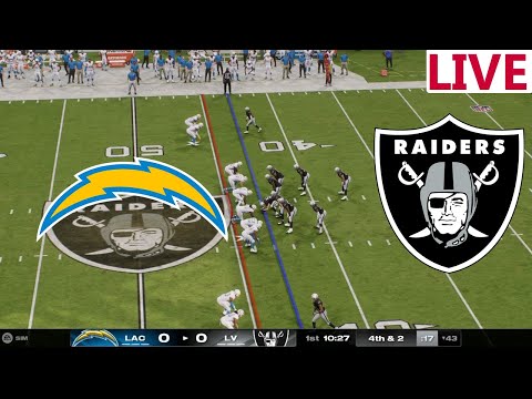 🔴LIVE 🔴Los Angeles Chargers vs Las Vegas Raiders/ NFL Week 18/NFL TV /Madden NFL