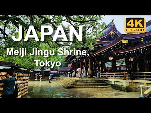 #1 Most visited temple in Japan | Meiji Jingu Shrine | 4K walking video