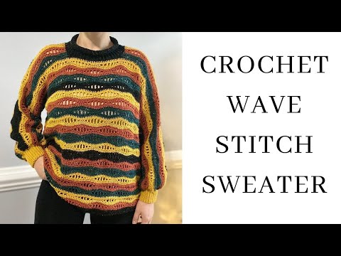 Crochet Wave Stitch Sweater