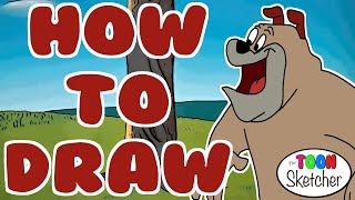 How to Draw Butch The Dog From The MGM Tex Avery Animated Short's -  Step By Step Tutorial