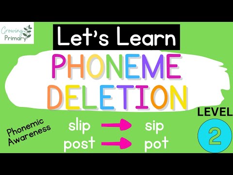 Phoneme Deletion Level 2 {Phonemic Awareness}