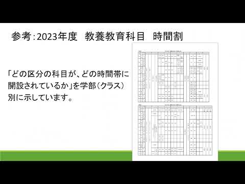 2023教養教育の履修登録について