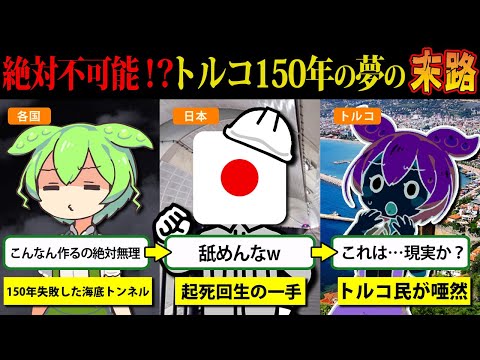 【実話】日本が世界初の偉業達成。トルコの「150年の夢」を実現した日本【ずんだもん＆ゆっくり解説】