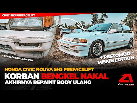 Restomod Honda Civic Nouva SH3 Injeksi Prefacelift Repaint Cebokin Bengkel Nakal - Pasang JDM Parts