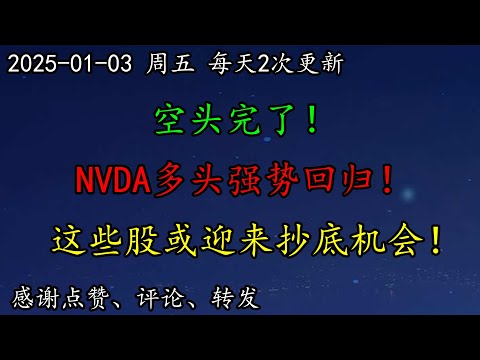 美股 空头完了吗？美联储官员说降息是大方向！NVDA多头强势回归！TSLA：我也回归！华尔街：AI股票还得涨！AAPL还跌不跌？SOXL多头又回来了！AMD是否有戏？