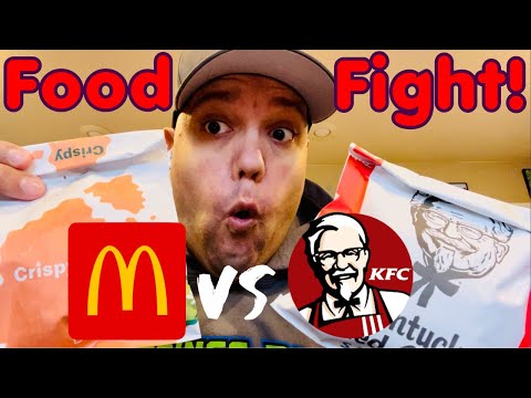 FOOD FIGHT!  KFC vs McDonalds Spicy Chicken Sandwich Food Review!