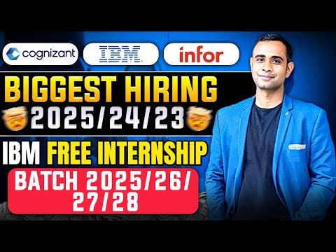 Cognizant , Infor & IBM Finally Hiring | Biggest Opportunity | Batch 2025/24/23